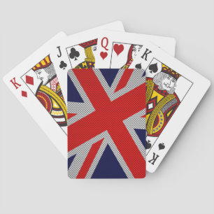 Jeu De Cartes Union Jack moderne sur l'impression en fibre de ca