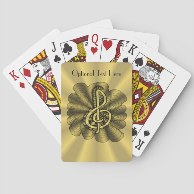Jeu De Cartes Unique Treble Clef Music Art (dos)