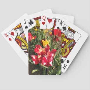Jeu De Cartes Unique Tulipe rouge et blanche