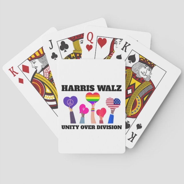 Jeu De Cartes Unité sur la division Kamala Harris Tim Walz (dos)