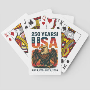 Jeu De Cartes USA 250 Years - Patriotic Bald Eagle 4 juillet 202
