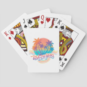 Jeu De Cartes USA 250e anniversaire Palmiers