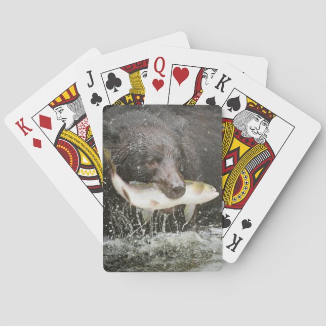 Jeu De Cartes USA, Alaska, Anan Creek. Gros plan sur un ours noi (dos)