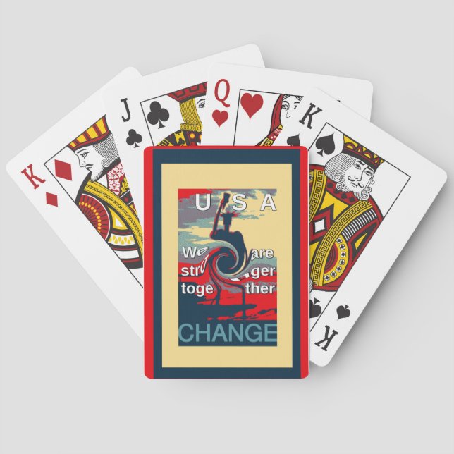 Jeu De Cartes USA Changement : Unité Plus Forte Ensemble Design (dos)