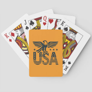 Jeu De Cartes USA Eagle Patriotic Desig - Style Etoile et Stripe