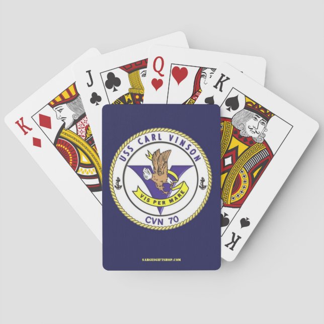 JEU DE CARTES USS CARL VINSON (dos)