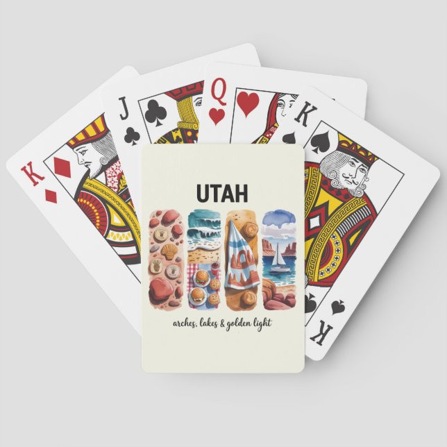 Jeu De Cartes Utah - Arches, Lacs et Lumière d'or (dos)