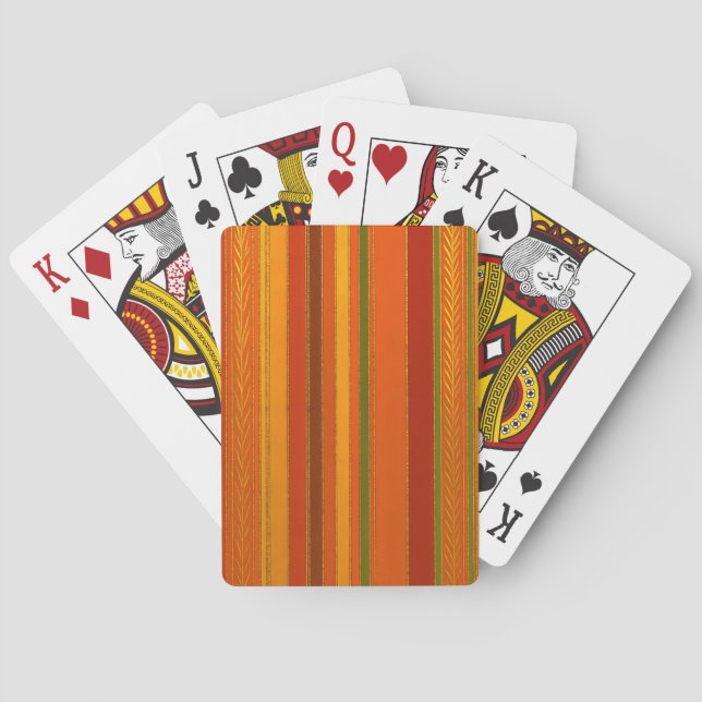 Jeu De Cartes Vacances d'automne rayures brillantes (dos)