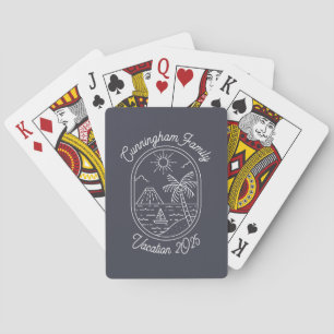 Jeu De Cartes Vacances de famille modernes simples et minimalist