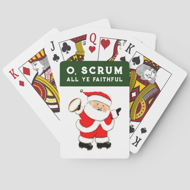 Jeu De Cartes Vacances de Noël de rugby (dos)