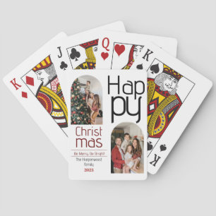 Jeu De Cartes Vacances de Noël simples Typographie moderne Photo
