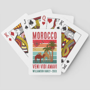 Jeu De Cartes Vacances de réunion de famille Maroc Voyage Groupe