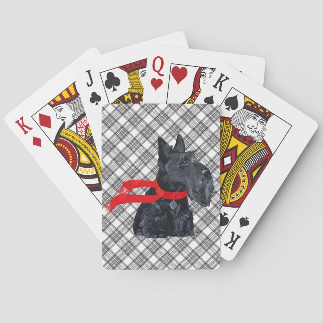 Jeu De Cartes Vacances d'hiver de Terrier d'écossais (dos)