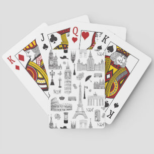Jeu De Cartes Vacances En Europe Motif