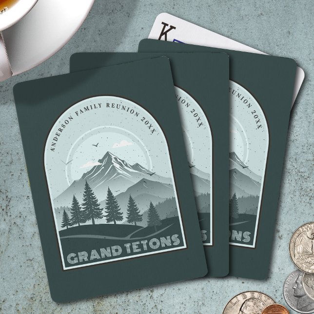 Jeu De Cartes Vacances en famille à la montagne Rétro Sarcelle I (Créateur téléchargé)