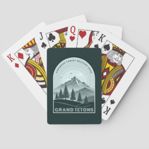 Jeu De Cartes Vacances en famille à la montagne Rétro Sarcelle I