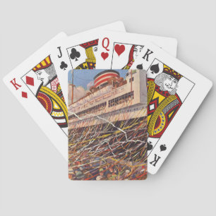 Jeu De Cartes Vacances sur un bateau de croisière vintage ; Fête