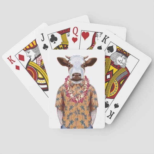 Jeu De Cartes Vache à chemise hawaïenne (dos)