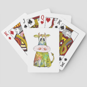 Jeu De Cartes Vache blanche couleur blanc mignon