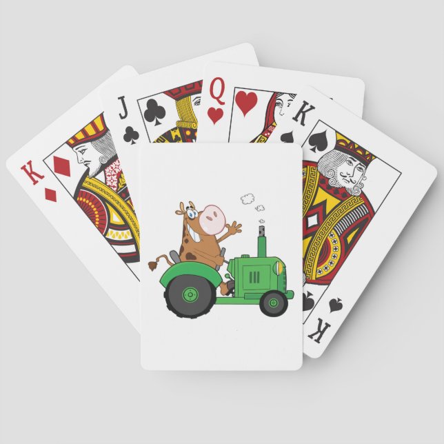 Jeu De Cartes Vache conduisant un tracteur (dos)