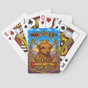 Jeu De Cartes Vache des Highlands Rétro Pixel Art 8-Bit