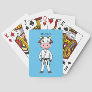 Jeu De Cartes Vache mignonne en combinaison kung fu