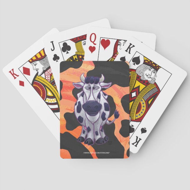 Jeu De Cartes Vache Noir et Orange Wild Me (dos)