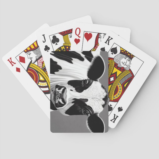 Jeu De Cartes Vache noire et blanche (dos)