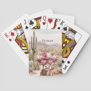Jeu De Cartes Vache occidentale Howdy dans les lunettes de solei