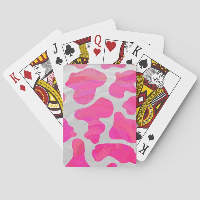 Jeu De Cartes Vache rose et blanc chaud (dos)