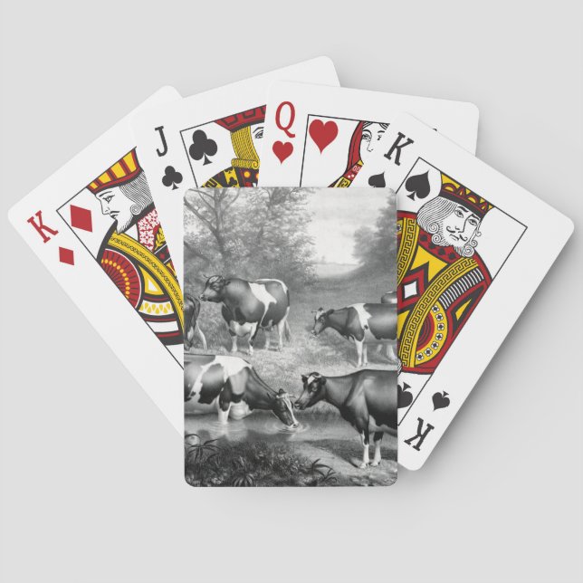 Jeu De Cartes Vaches libres Holstein vaches frey (dos)