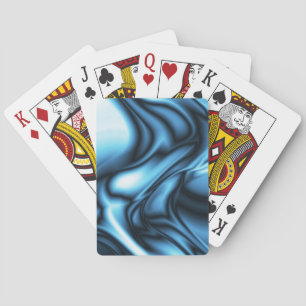 Jeu De Cartes Vague de soie bleue