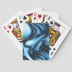 Jeu De Cartes Vague de soie bleue