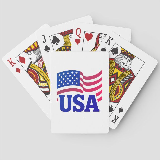 Jeu De Cartes Vague d'unité américaine (dos)