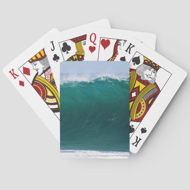 Jeu De Cartes Vague océanique Turquoise (dos)