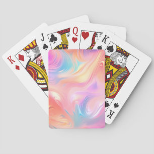Jeu De Cartes Vagues abstraites roses bleues jaunes néon branché