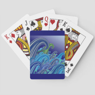 Jeu De Cartes Vagues Bleues