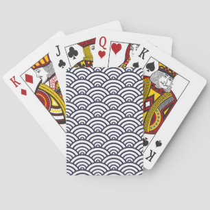Jeu De Cartes Vagues bleues japonaises Seigaiha Mer