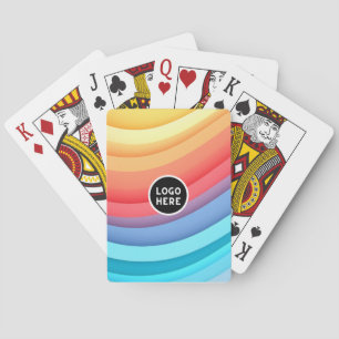 Jeu De Cartes Vagues de arc-en-ciel abstraites modernes avec vot