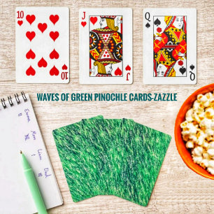 Jeu De Cartes Vagues De Cartes De Pinochle Vert