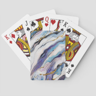 Jeu De Cartes Vagues de luxe en marbre d'or égéen