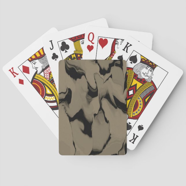 Jeu De Cartes Vagues de Noir et Brown (dos)