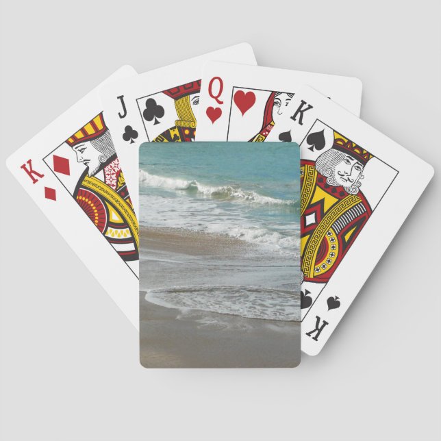 Jeu De Cartes Vagues sur la plage bleu turquoise Océan (dos)