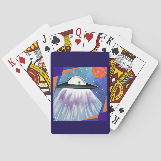 Jeu De Cartes vaisseau spatial Alien UFO Space (dos)