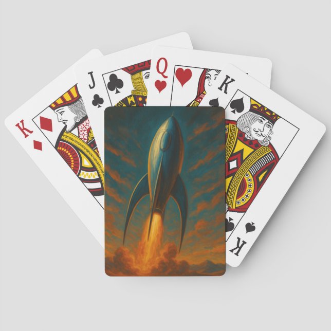 Jeu De Cartes vaisseau spatial inspiré des années 1950 (dos)