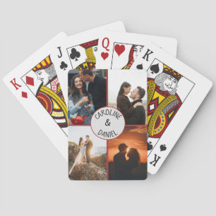 Jeu De Cartes Valentine personnalisation collage photo et noms