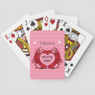 Jeu De Cartes Valentine Tu es mon homard Cœur mignon Rose Rouge