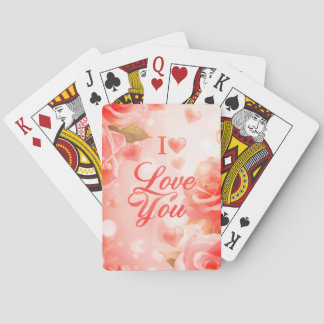 Jeu De Cartes Valentine's Day Pink + White Classic Playing Cards
