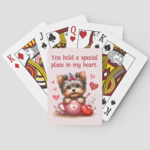 Jeu De Cartes Valentines Jour mignon Yorkshire Terrier Chien