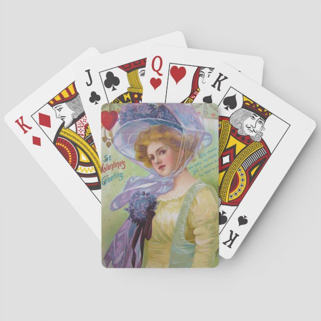 Jeu De Cartes Valentines victoriennes Jouer aux cartes (dos)